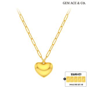 제메이스 24K순금 빅 볼륨 클립 하트 목걸이+24K순금 5종