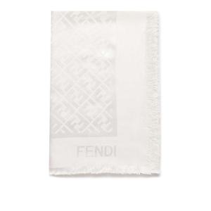 펜디 오가닉 실크 울 FF 숄 FXT069AJW7F0QM0 White