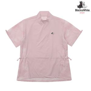 [블랙앤화이트] 등판 우븐믹스 반하이넥 티셔츠 9203LZHN_PINK