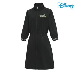 [디즈니골프]여성 하이넥 집업 플리츠 쉬폰 원피스 자켓 DO1LJP003