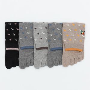 아놀드파마 국산 여성 편한 장목 발가락 양말 5켤레 세트