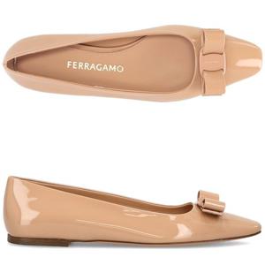 [페라가모] 보우 로고 ANZ 1 AMARETTI 765755 플랫슈즈 구두