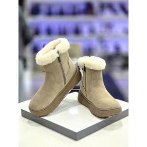 [무크]여성 퍼 안감 스웨이드 플랫폼부츠 516522673