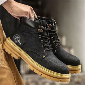 남성 빈티지 워커 클래식 레이스업 인조가죽 부츠 4cm