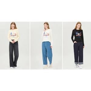 베네통 (BATSG9561) 양 프린팅 테리 티셔츠