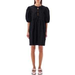 가니 미디 원피스 F90056479 099 BLACK