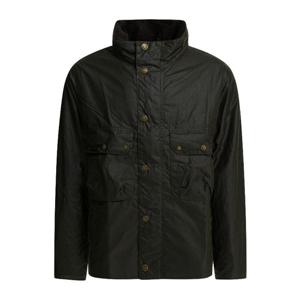 바버 버튼 프론트 스탠드 칼라 왁스 코튼 재킷 MWX2538MWXOL99