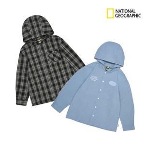 내셔널지오그래픽키즈 점퍼 K261USH010 남여공용 우븐 후드 셔츠 자켓 고학년 신학기 딜