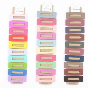 사각 무광  칼라 헤어핀 머리핀 똑딱핀 10개 세트 3종류