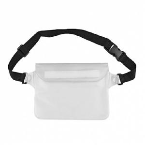 3중 지퍼잠금 스트랩 소지품 방수 힙쌕 슬링백 화이트