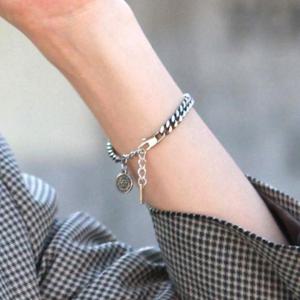 변색안되는 써지컬스틸 앤틱체인 미니코인 남녀 팔찌