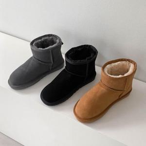 [옷자락]여자 털부츠 보온화 짧은기장 FW 라운드코 워커