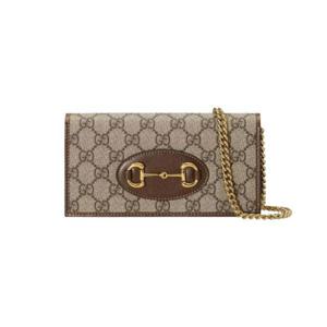 구찌 홀스빗 1955 체인 지갑 베이지 에보니 621892-92TCG-8563