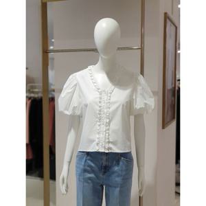 [에꼴드파리]MARIO퍼프 소매 프릴 블라우스 S66RB46WBBS66Z