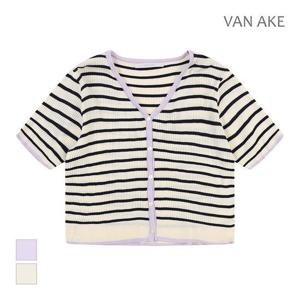 [반에이크]MARIO스트라이프 반팔 니트가디건_VB35KCQ307Z