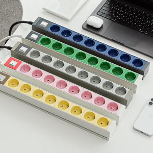 스윗홈 뉴잇 고용량 국산 알루미늄 납작 멀티탭 과부하차단 8구 3m / 컴퓨터 산업용 안전 서버탭 에어컨