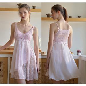 블랙라벨 레이스 시스루 풀슬립 VFSB462