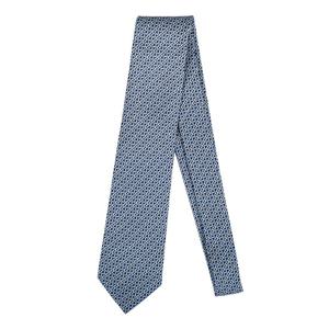 페라가모 간치니 프린트 실크 넥타이 757579