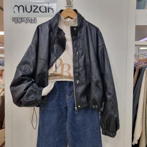 무자크 DP01 TgZ오버핏 박시 레더 Mp2wLJ01