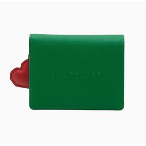 [JILLSTUART ACC] [PAPER]그린 로고 포인트 소가죽 반지갑JAWA4F303E2