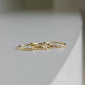 [엠던] 얇은 큐빅 실 반지 마디 애끼 가드링