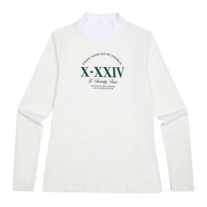 [JDX] 여성 브이 하이넥 티셔츠(X4TLU7482WH)