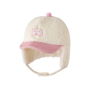 [밍크뮤]SC선물포장(핑크)코듀로이배색트루퍼햇(35C1480801)2025겨울 방한모자 애기선물 A