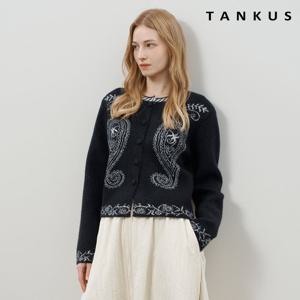 [탱커스]보헤미안 자수 패턴 버튼 가디건 (TX4CD021L0)