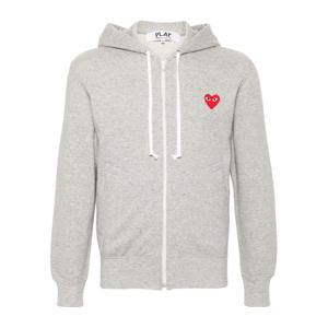 꼼데가르송 로고 패치 드로우스트링 후드 집업 AXT168D 1