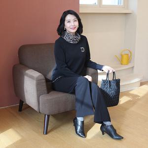 [쉬즈마담]T57453 D로고 레오파드배색 터들티 60대 엄마옷