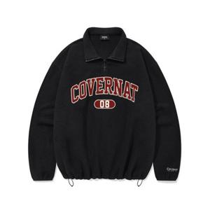 커버낫 COVERNAT 아치 로고 플리스 하프 집업 맨투맨 블랙 CO2403CR13BK 343573