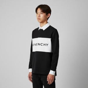 지방시 H25466 09B 투톤 로고 프린트 폴로 주니어 긴팔티 카라티