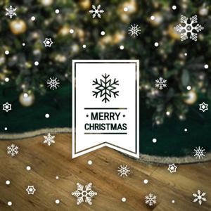 크리스마스 눈꽃 스티커/심플 플래그 눈꽃 눈꽃세트