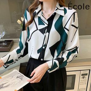 [에꼴드파리]리마드 패턴 블라우스_F23WBB003Z