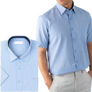 반팔와이셔츠 지지미 블루 반팔 와이셔츠 RFR6511