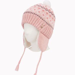 어린이겨울모자 페일 핑크 어린이 털모자 WH0589