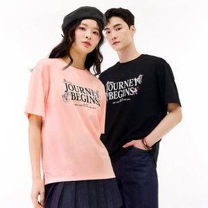 [체이스컬트][본사]공용 레터링 그래픽 반팔 티셔츠-EBRU5816D0P