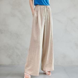 [다잇템]여성 면혼방 마원단 롱 고무줄 넓은 팬츠