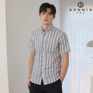 [데니스골프] 남성 쿨링 스탠다드 반팔셔츠 화이트_RAQMMST401