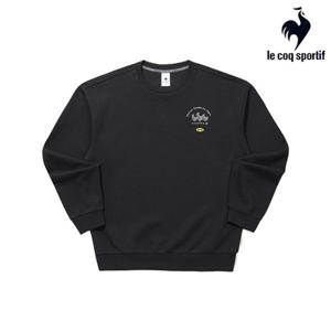 [르꼬끄] 남녀공용 르꼬끄X275C 스몰 루스터 맨투맨 QQ323XFS71_BLK