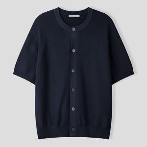 [리빌모아]남자 여름 론즈 라운드 반팔 니트 가디건 SG-CAH-Q001