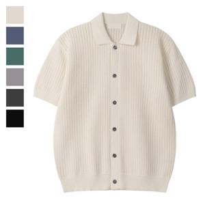 [리빌모아]남자 여름 스카시 카라 반팔 니트 가디건 SG-CAH-Q082
