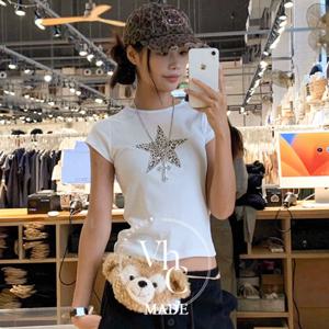 [반해써]레오파드 스타 레귤러핏 반팔 티셔츠 T_YW1354