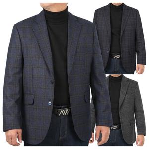 [리빌모아]남자 겨울 체크 옆트임 정장 콤비자켓 HS-COW-4