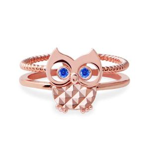 패션반지 로열 블루 링 부엉이반지
