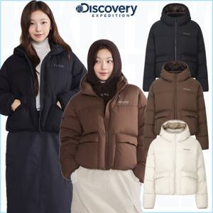 디스커버리 25FW 여성 다운 DWDJ9P056 아웃포켓 다운 크롭 숏패딩 여자 데일리 패딩점퍼 HKDJ