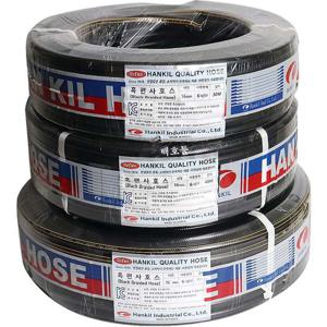 한길 흑색편사호스 16mm x 40M /물호스 이끼방지 세차릴 호스릴 물호스 잔디물주기 정원물주기