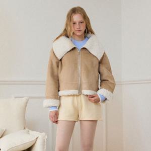 [에고이스트][BLUE LABEL] 빅 카라 페이크 무스탕 자켓(ER4OMZ01)