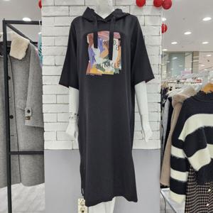 [베스띠벨리]후드 7부소매 오버핏 원피스 ( BFOAH25050 )