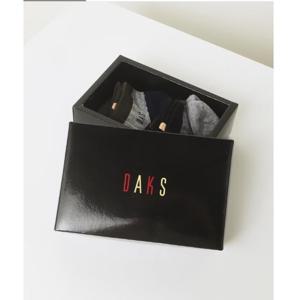 [닥스] 남성면혼방 컬러블록 발목 2족세트 DBSS5E802BK